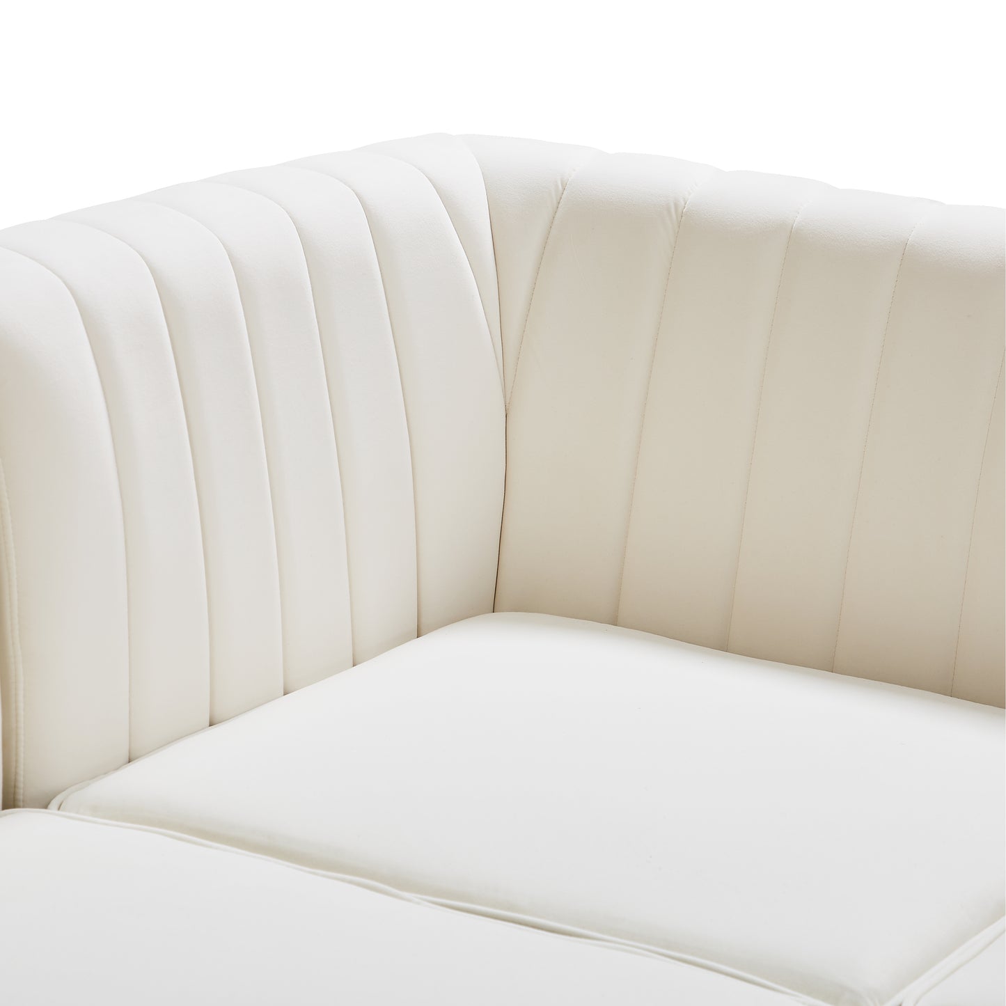 julia cream velvet armless chair armless