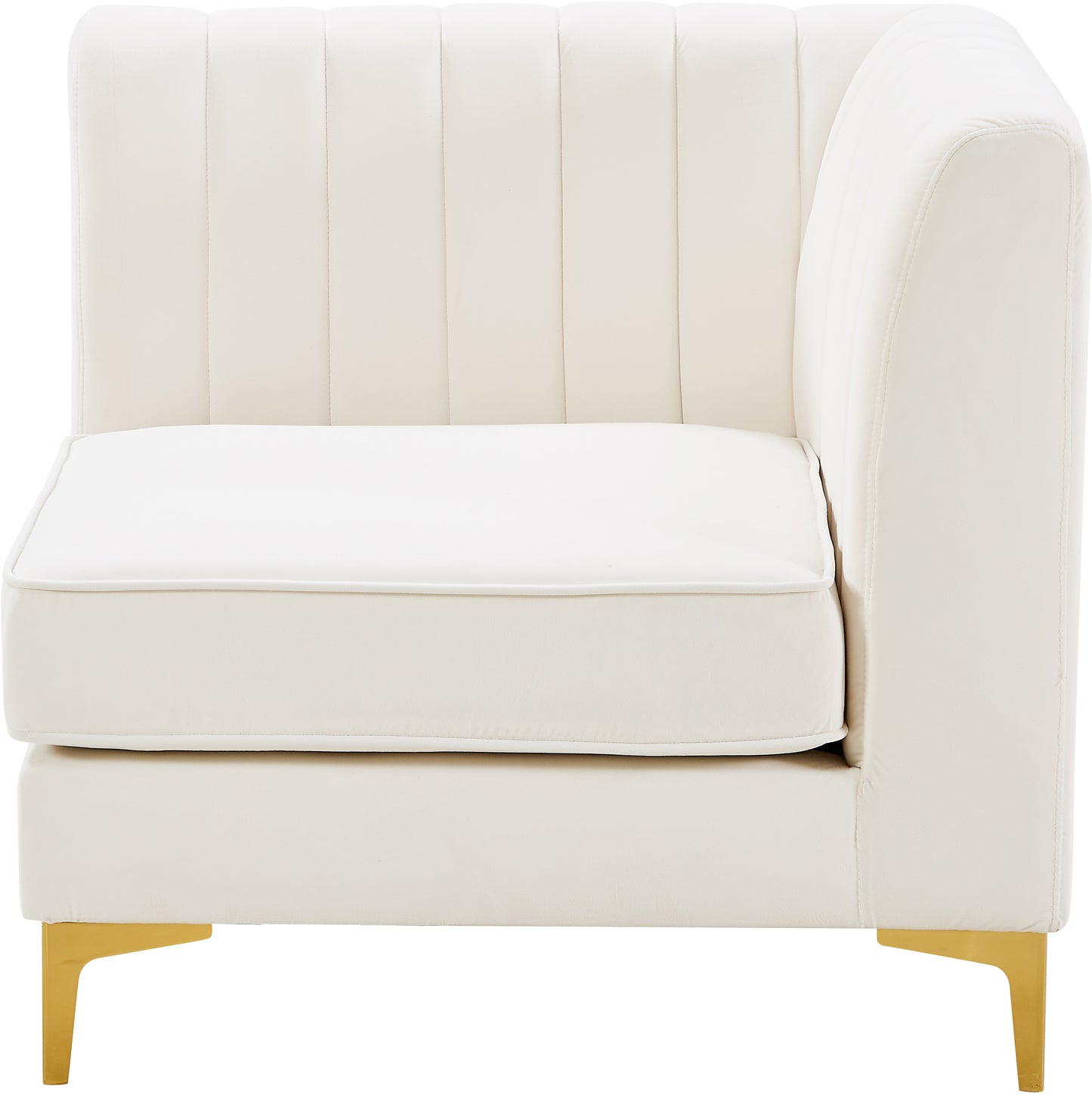 julia cream velvet corner chair corner