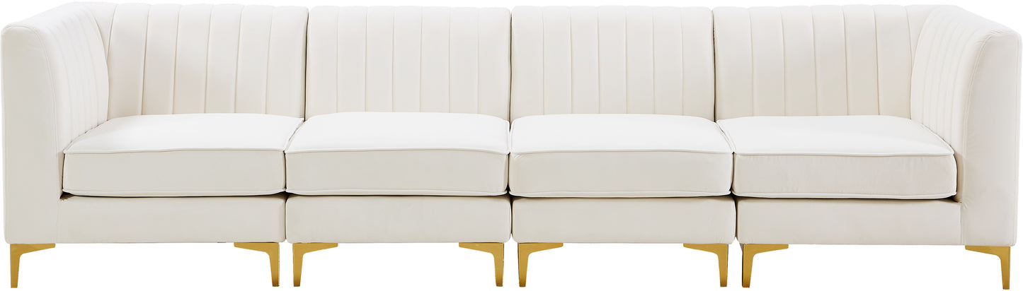 julia cream velvet modular sofa s119