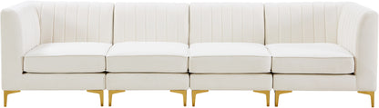 Julia Cream Velvet Modular Sofa S119