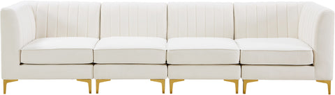 Julia Cream Velvet Modular Sofa S119