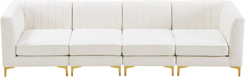 Julia Cream Velvet Modular Sofa S119