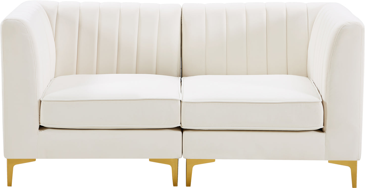 julia cream velvet modular sofa s67