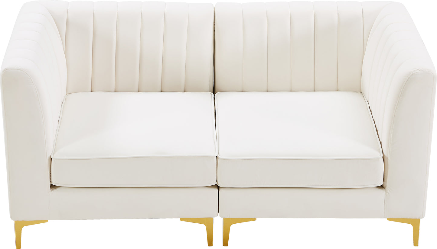 julia cream velvet modular sofa s67