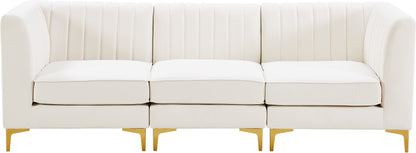 Julia Cream Velvet Modular Sofa S93