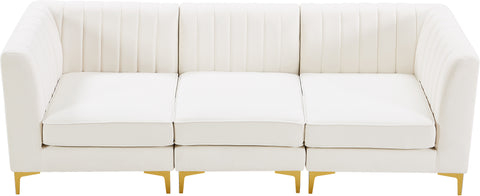 Julia Cream Velvet Modular Sofa S93