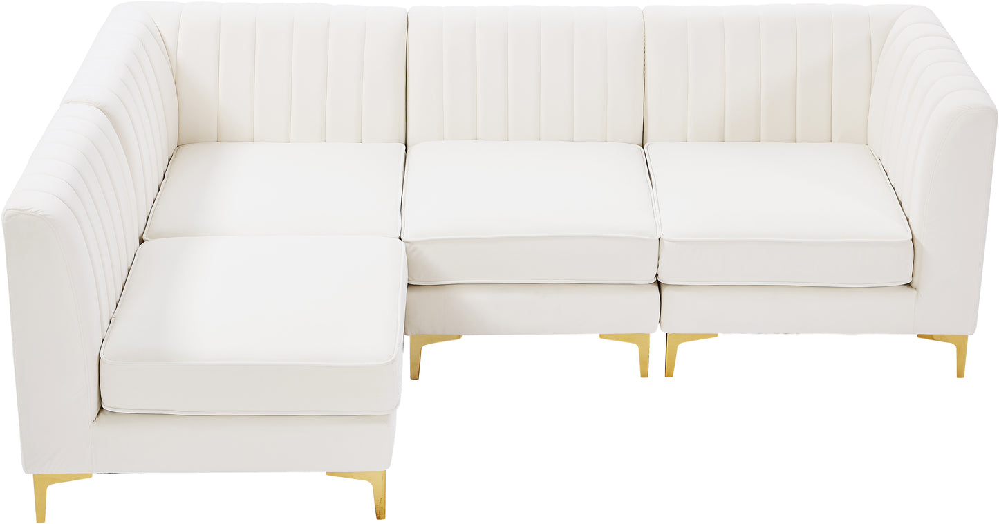 julia cream velvet modular sectional sec4a