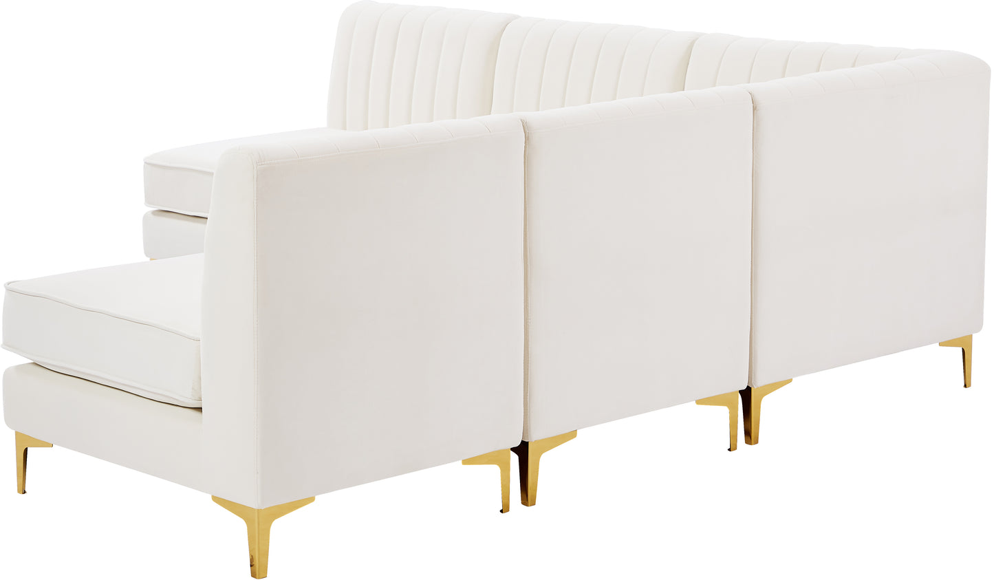 julia cream velvet modular sectional sec5a