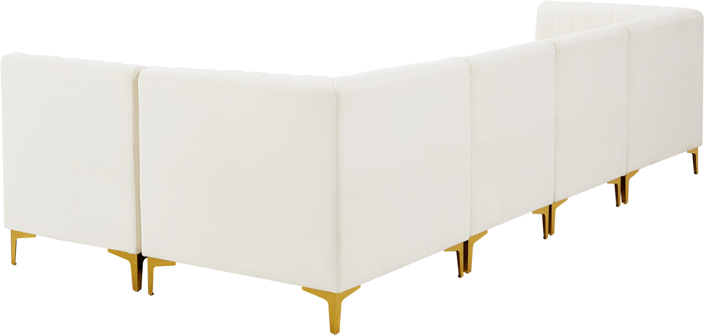 julia cream velvet modular sectional sec5b