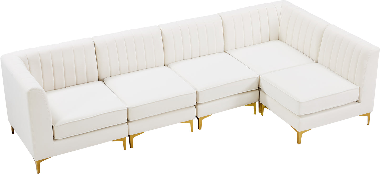 julia cream velvet modular sectional sec5b