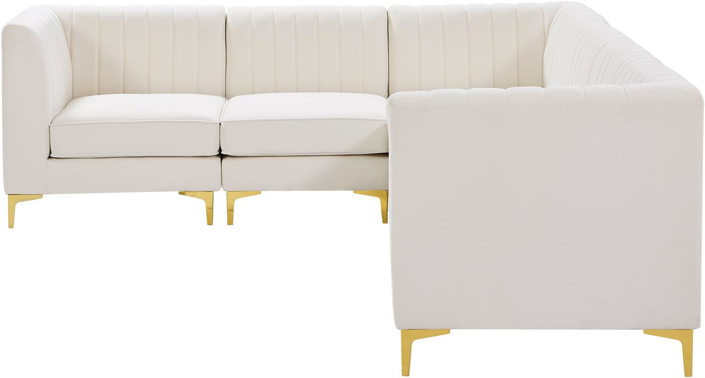 julia cream velvet modular sectional sec6a