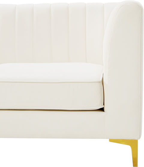 Julia Cream Velvet Modular Sectional Sec8C