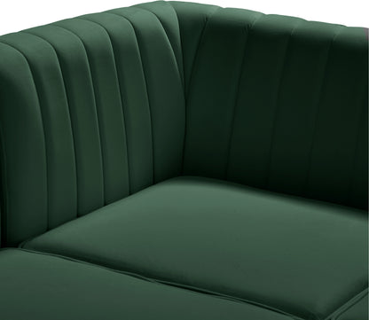 Julia Green Velvet Armless Chair Armless