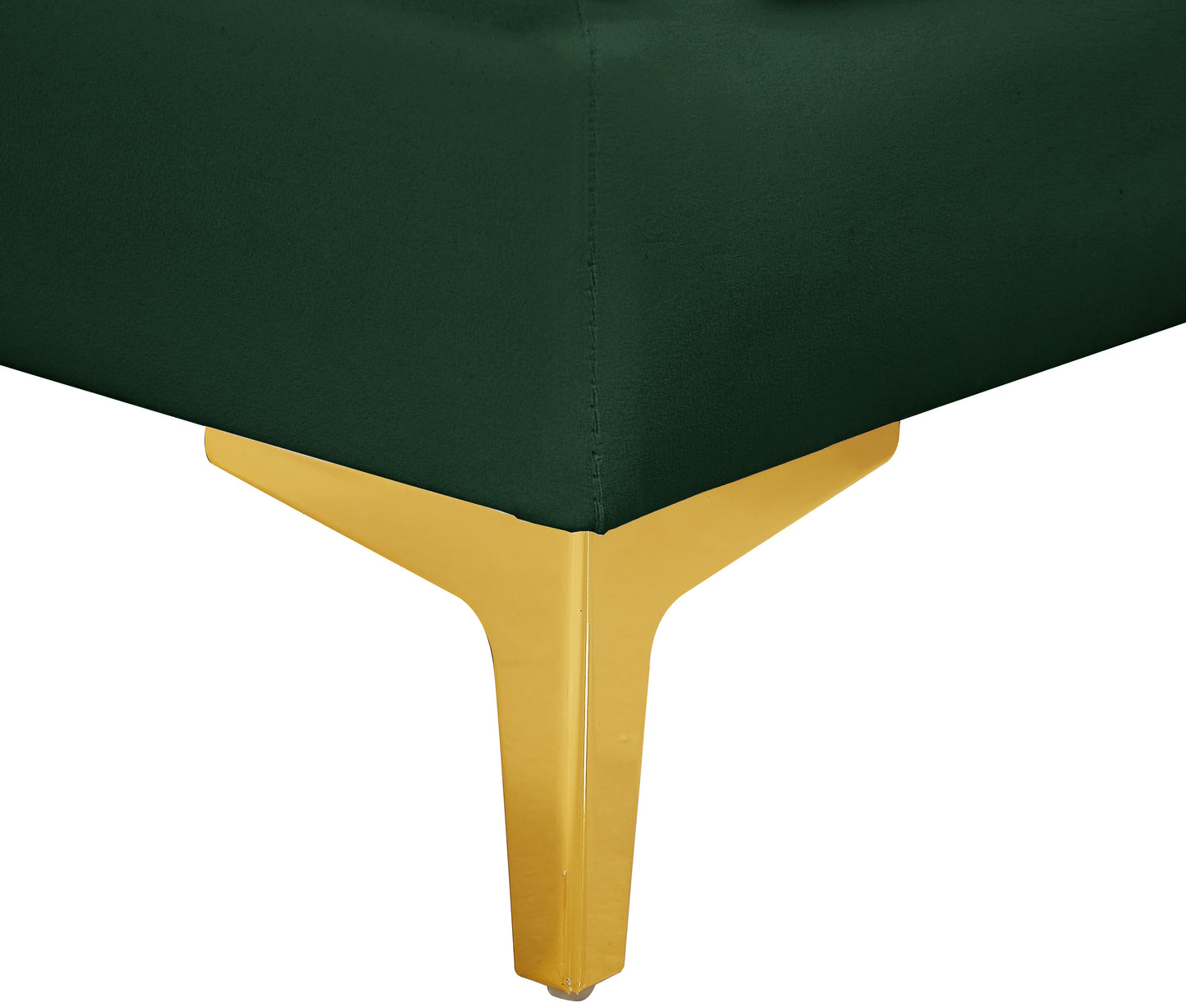 julia green velvet armless chair armless