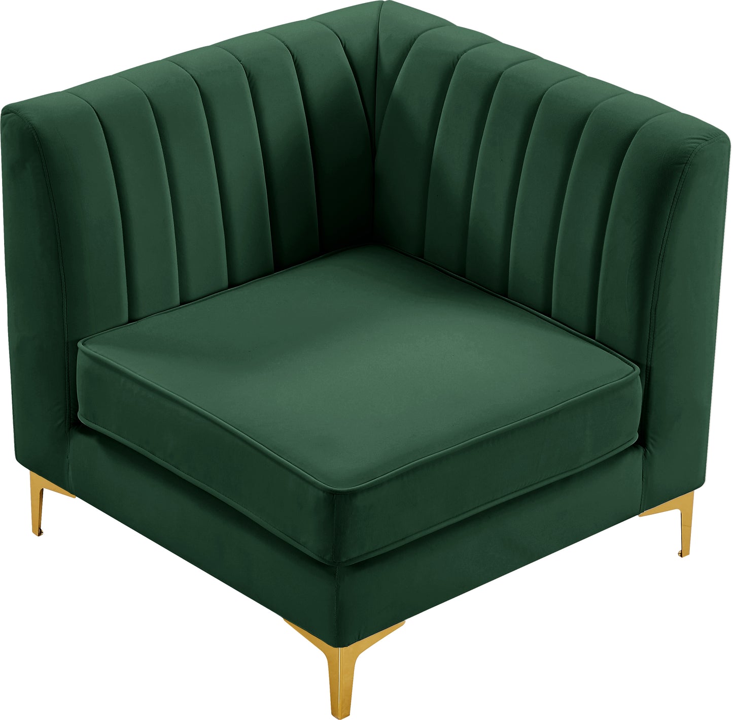 julia green velvet corner chair corner