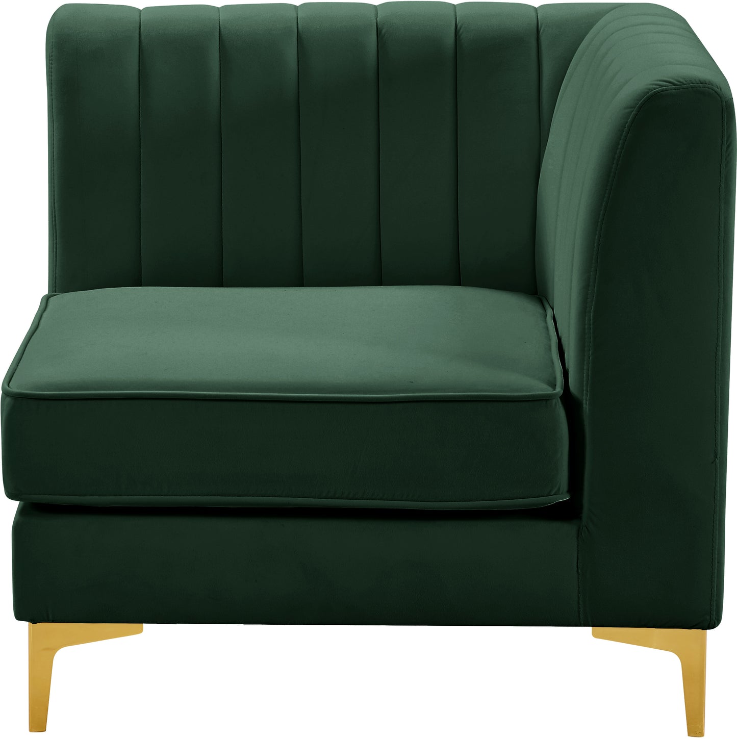 julia green velvet corner chair corner