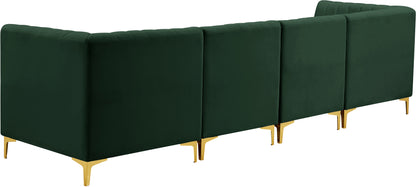 Julia Green Velvet Modular Sectional S119