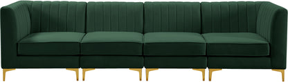 Julia Green Velvet Modular Sectional S119