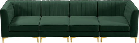 Julia Green Velvet Modular Sectional S119