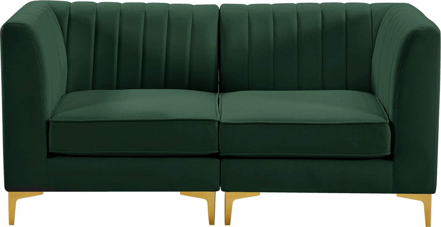 julia green velvet modular sectional s67