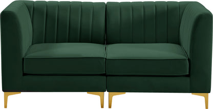 Julia Green Velvet Modular Sectional S67