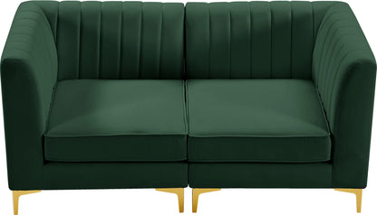 Julia Green Velvet Modular Sectional S67