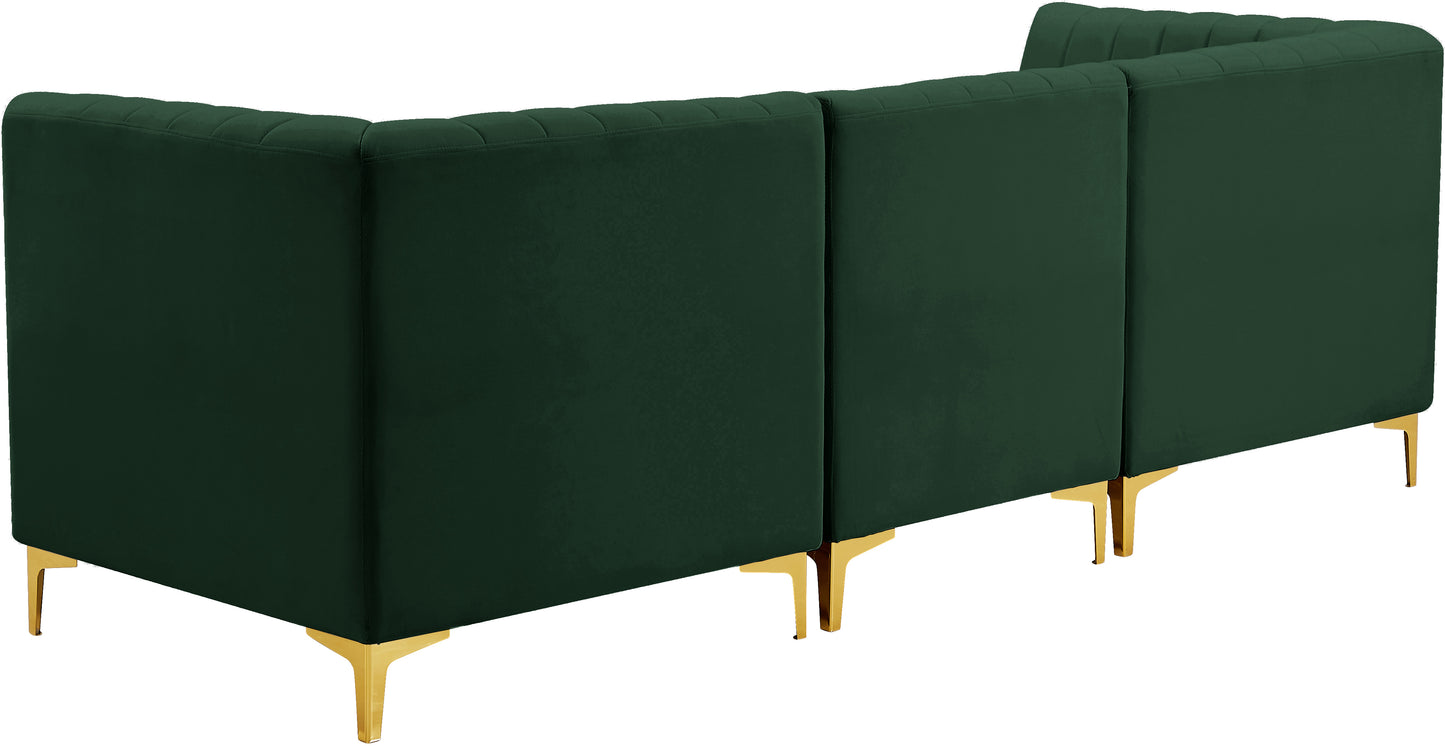 julia green velvet modular sectional s93