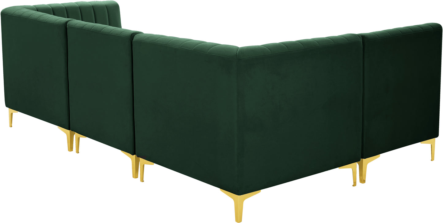 julia green velvet modular sectional sec4a