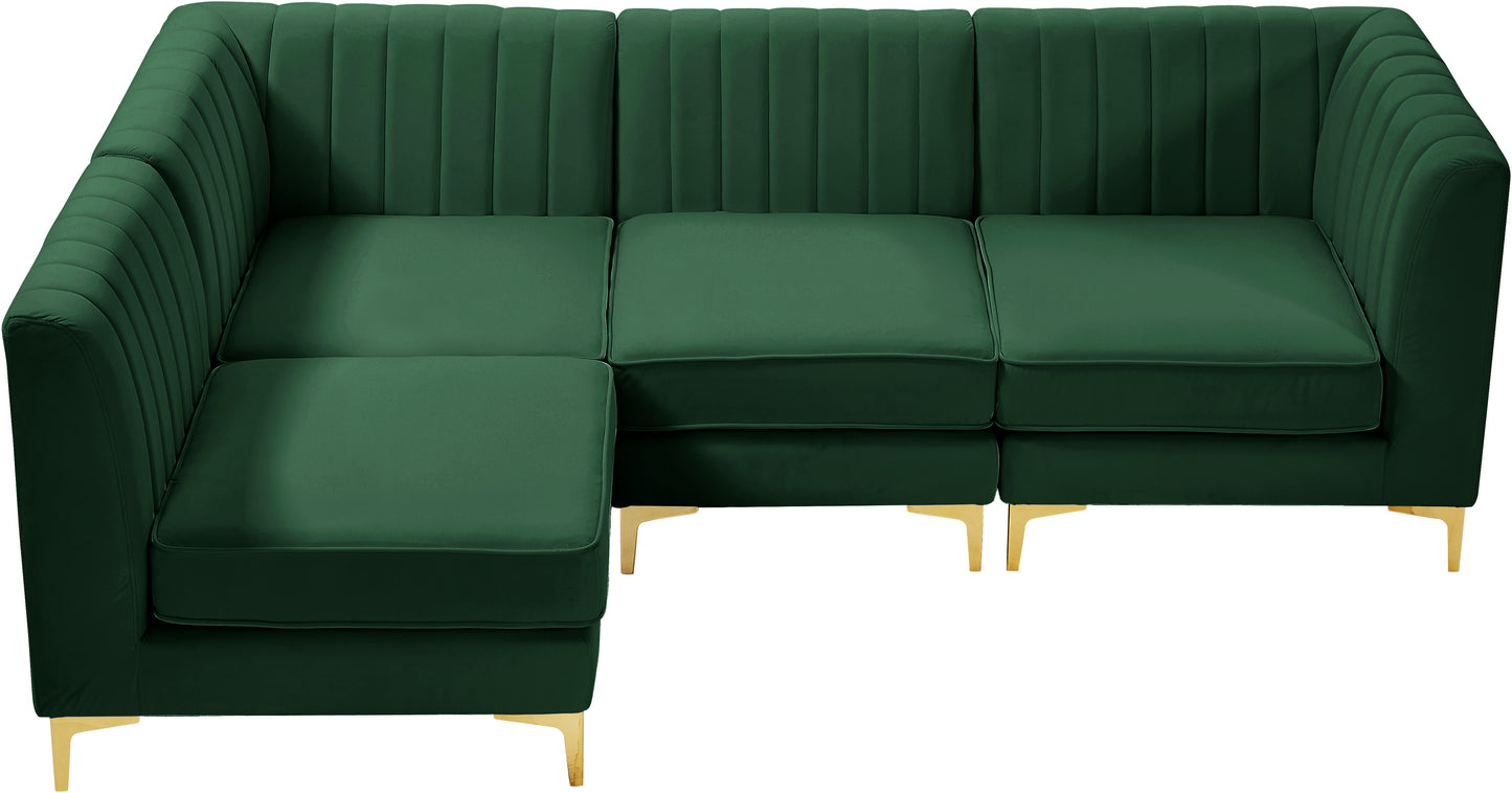 julia green velvet modular sectional sec4a