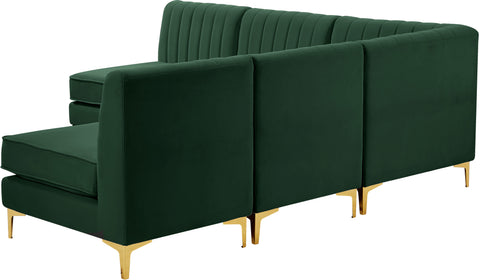Julia Green Velvet Modular Sectional Sec5A