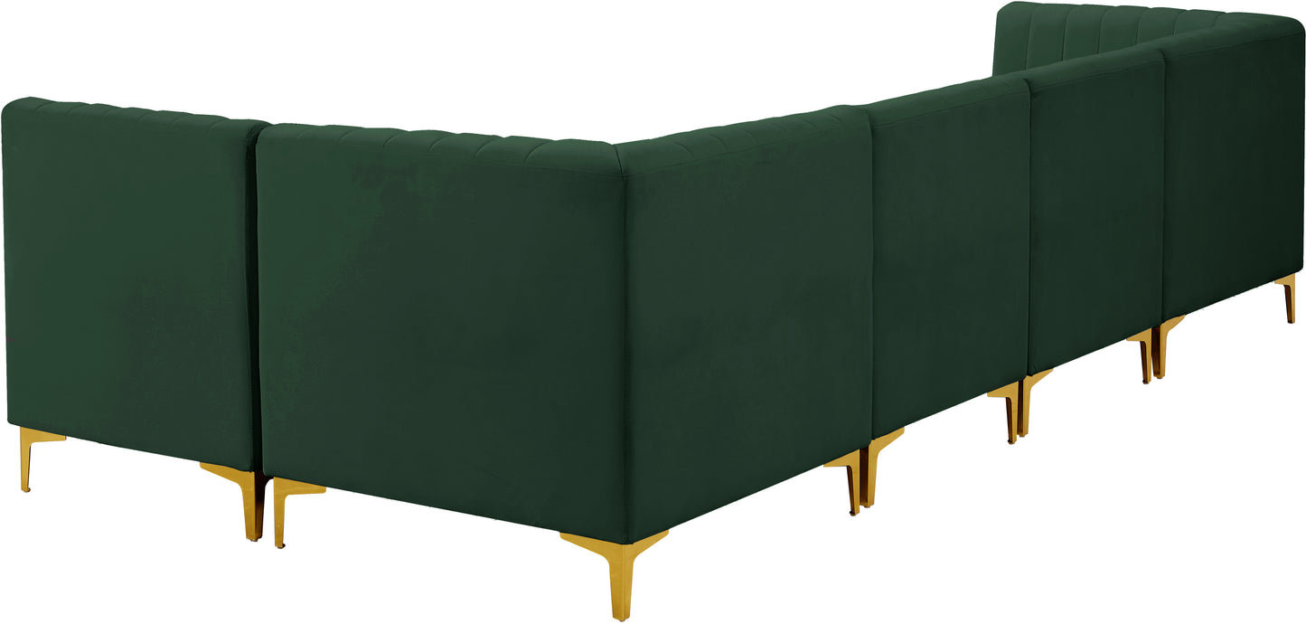 julia green velvet modular sectional sec5b