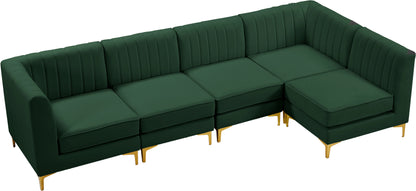 Julia Green Velvet Modular Sectional Sec5B