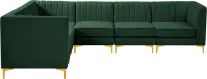 Julia Green Velvet Modular Sectional Sec6A