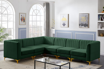 Julia Green Velvet Modular Sectional Sec6A