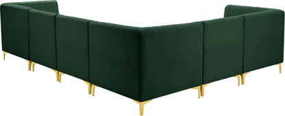 Julia Green Velvet Modular Sectional Sec6A