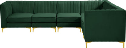 Julia Green Velvet Modular Sectional Sec6A