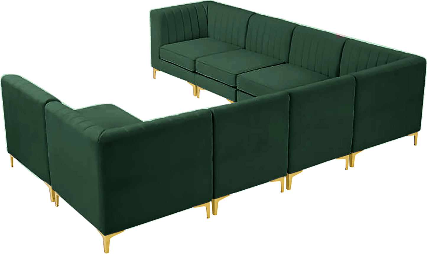 julia green velvet modular sectional sec8a