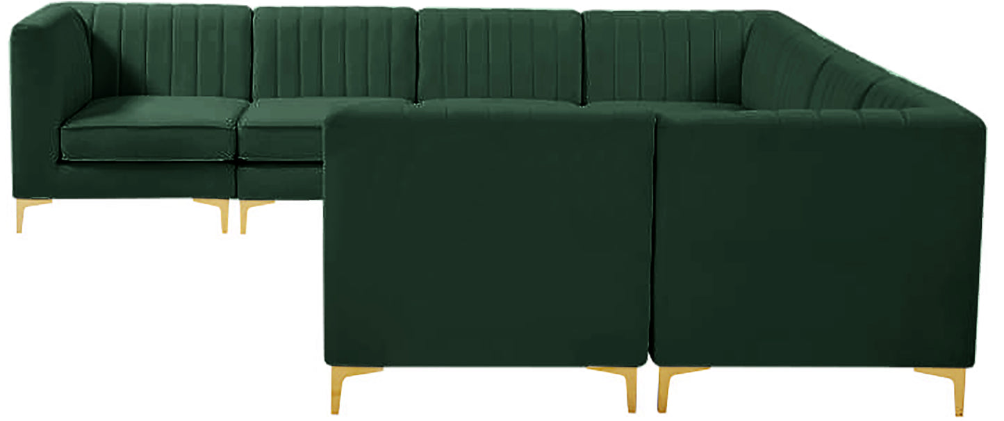 julia green velvet modular sectional sec8a