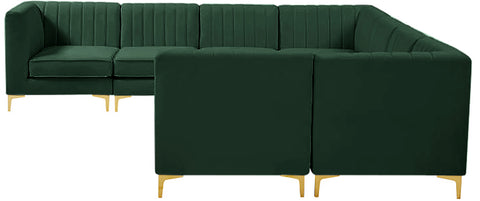 Julia Green Velvet Modular Sectional Sec8A
