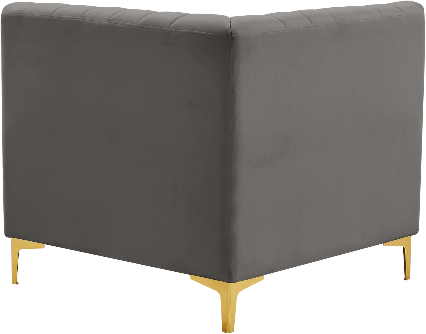 julia grey velvet corner chair corner