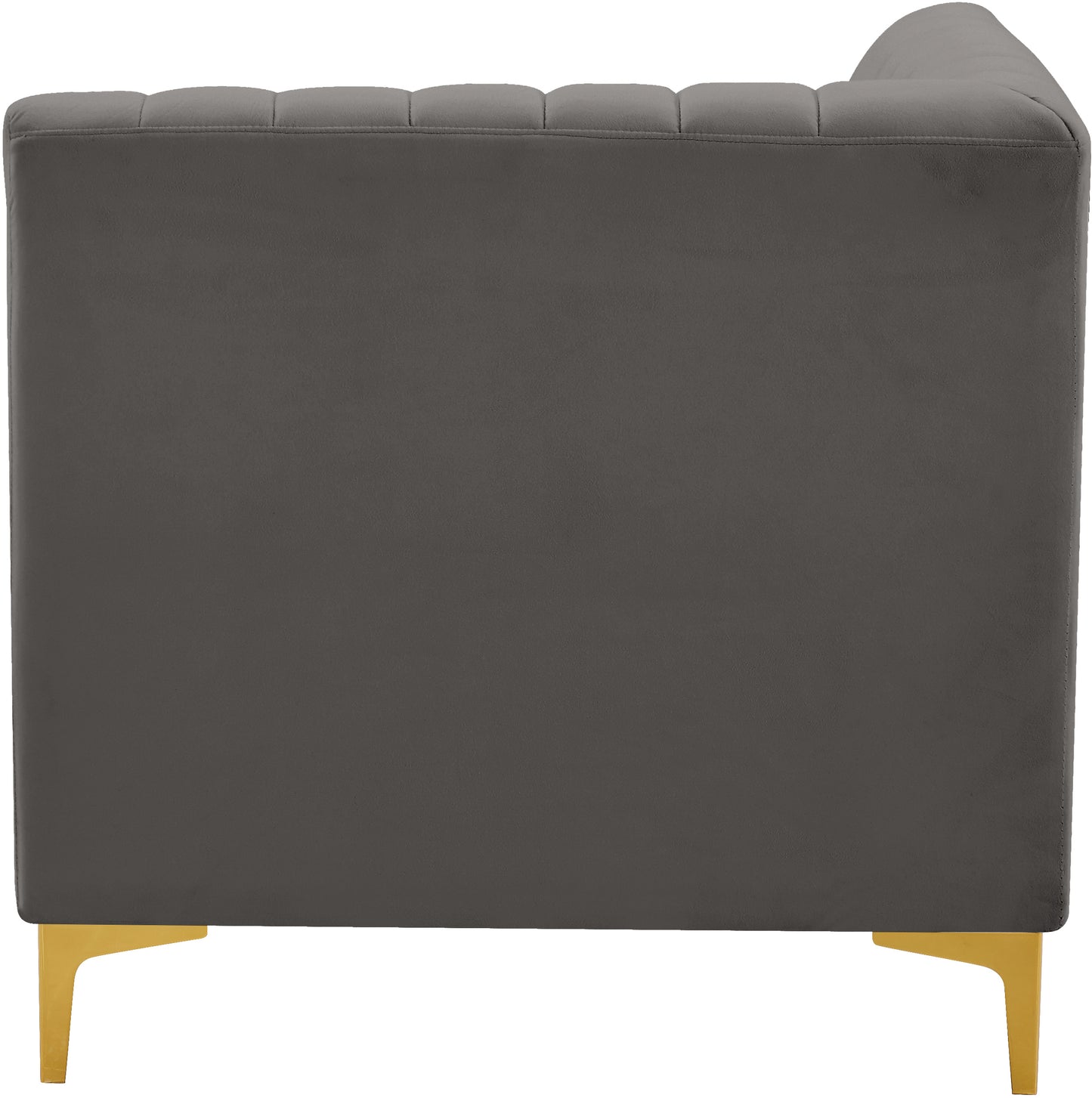 julia grey velvet corner chair corner