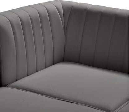 Julia Grey Velvet Modular Sofa S119