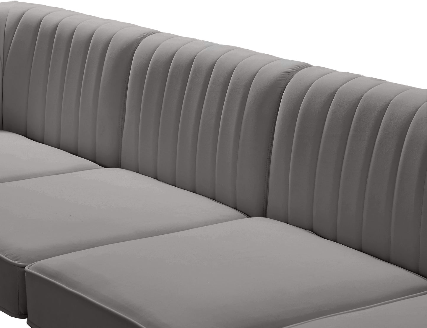 julia grey velvet modular sofa s119