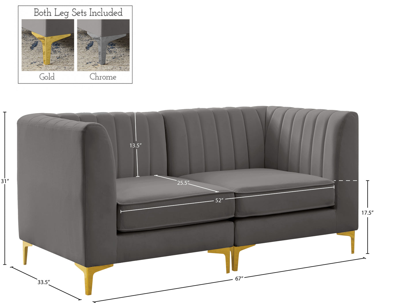 julia grey velvet modular sofa s67