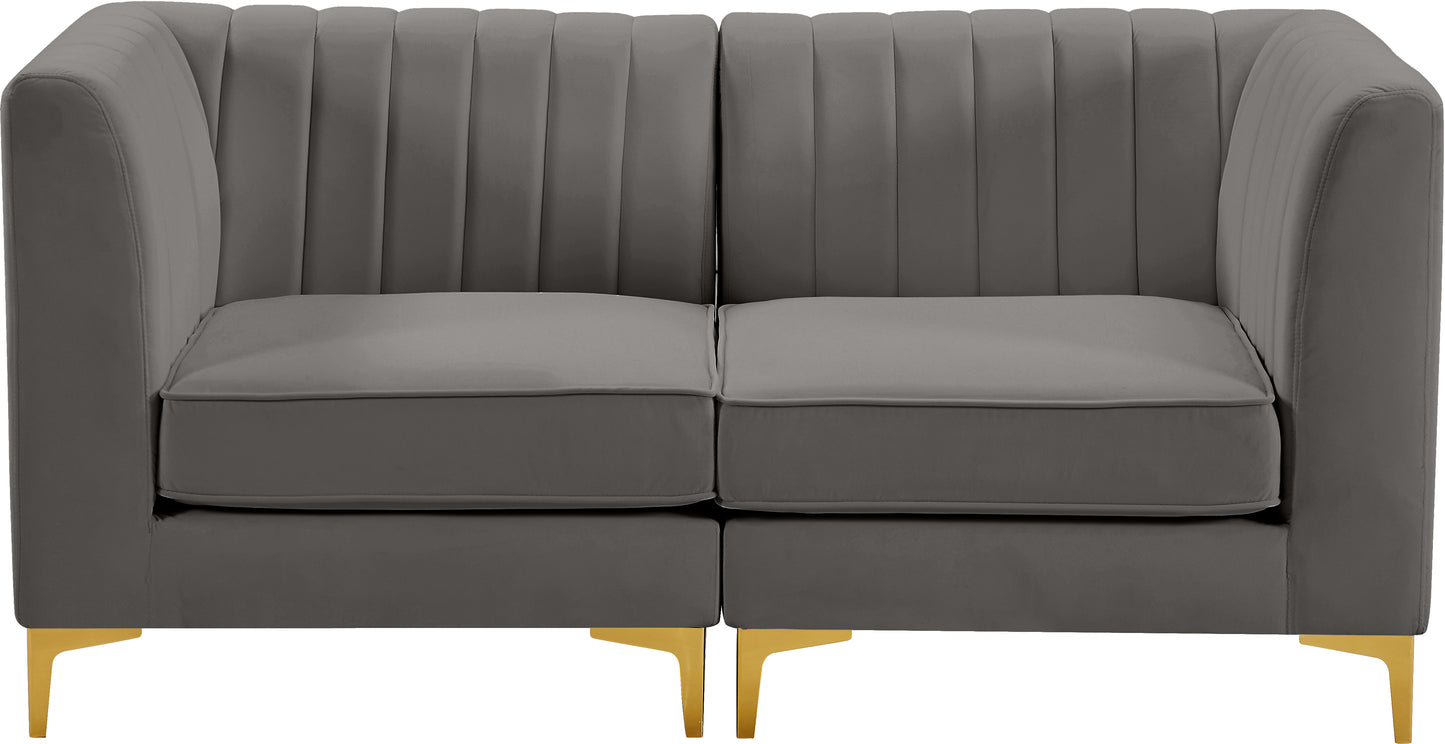 julia grey velvet modular sofa s67