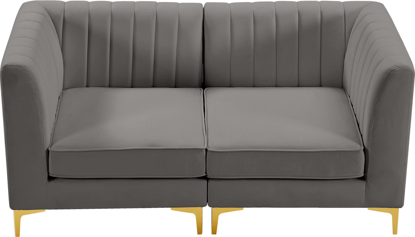 julia grey velvet modular sofa s67