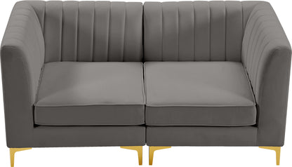 Julia Grey Velvet Modular Sofa S67