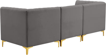 Julia Grey Velvet Modular Sofa S93