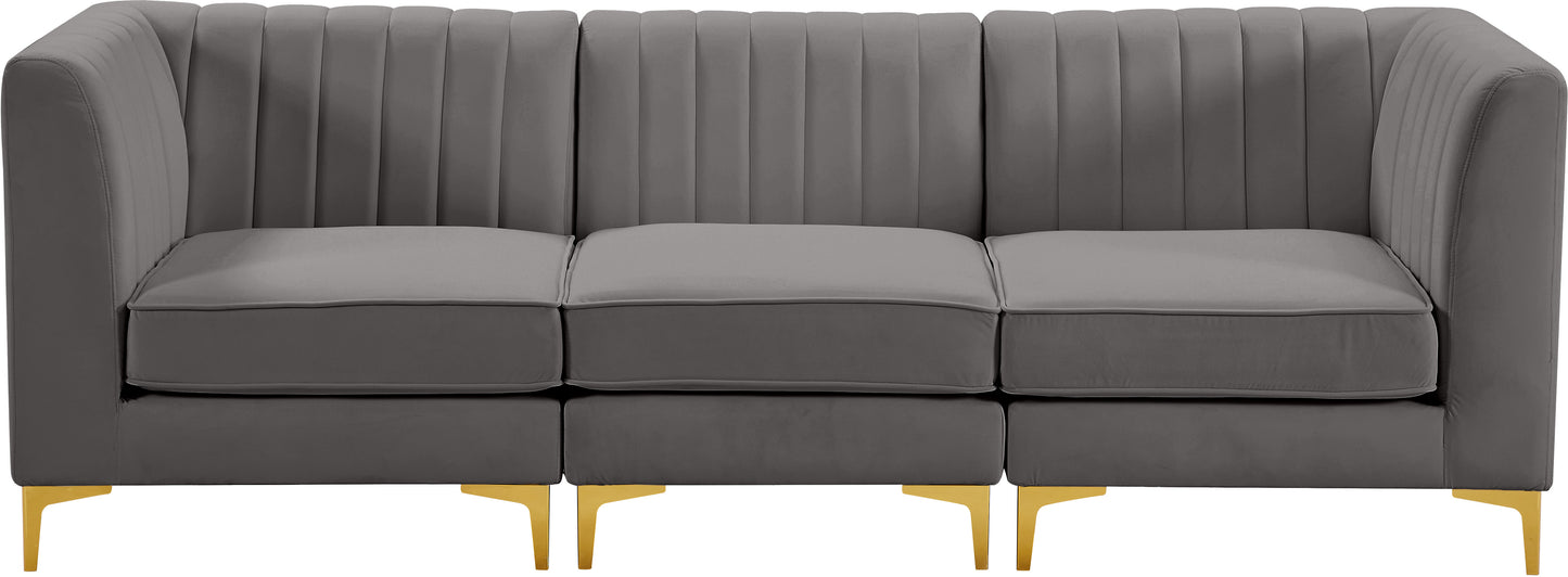 julia grey velvet modular sofa s93