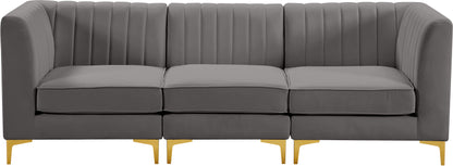 Julia Grey Velvet Modular Sofa S93